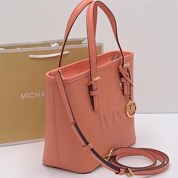 Michael Kors Xs Cryl Conv Tz Tote Sherbert Leather - Picture 12 of 16